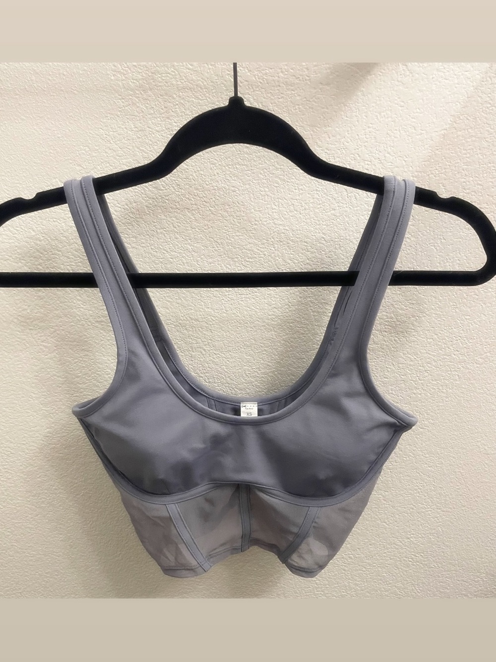 Alo Airbrush Mesh Corset Crop Tank Top - Picture 2 of 4